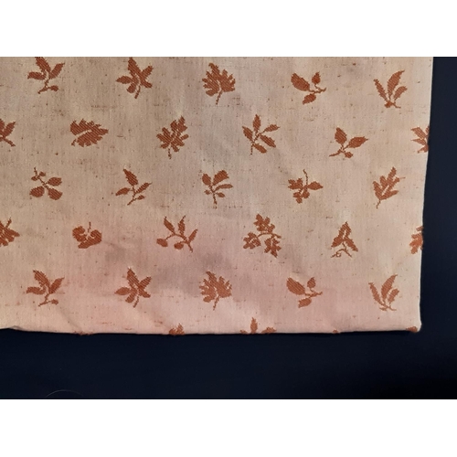 1528 - 1 pair heavyweight curtains in woven patterned fabric, lined and thermal lined with triple pleat hea... 