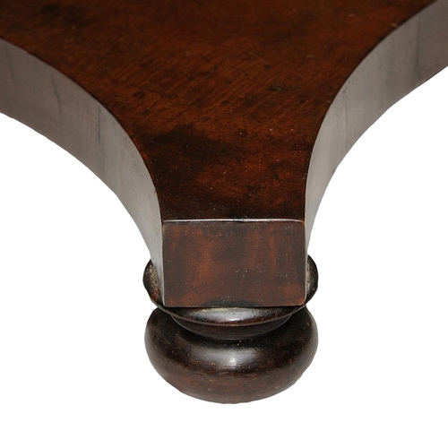 2616 - A Regency mahogany cantilever writing table with adjustable rising action, raised on a fluted column... 