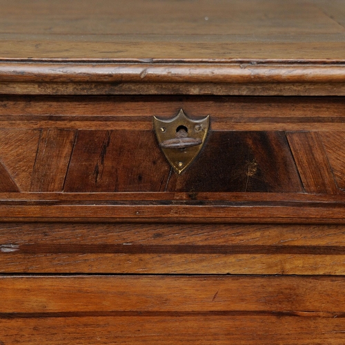 2622 - 19th century French provincial walnut kneehole writing desk fitted with three cupboards and three dr... 