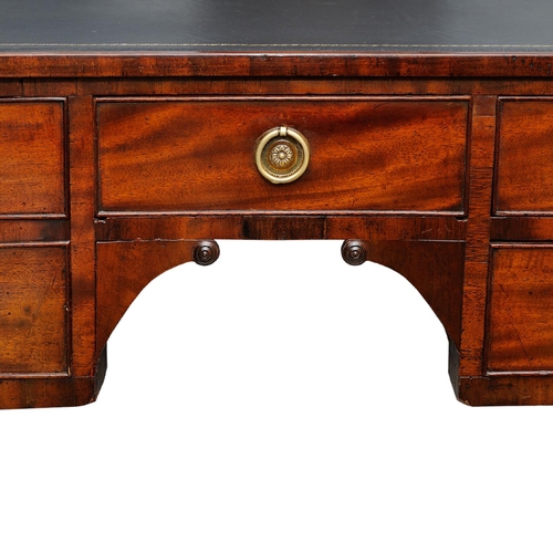 2634 - 19th century mahogany ladies writing desk fitted with five frieze drawers over turned supports with ... 