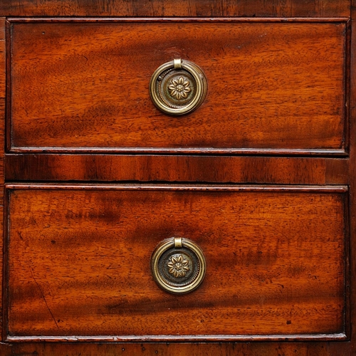 2634 - 19th century mahogany ladies writing desk fitted with five frieze drawers over turned supports with ... 