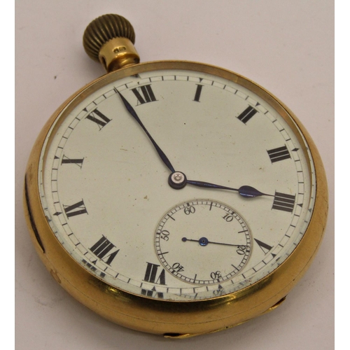 1438 - 18ct gold pocket watch (including dust plate) by Joseph White & Son Maker to the Admiralty, running,... 