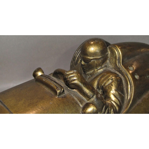 1654A - A cast resin desk ornament in the form of a vintage Mercedes racing car