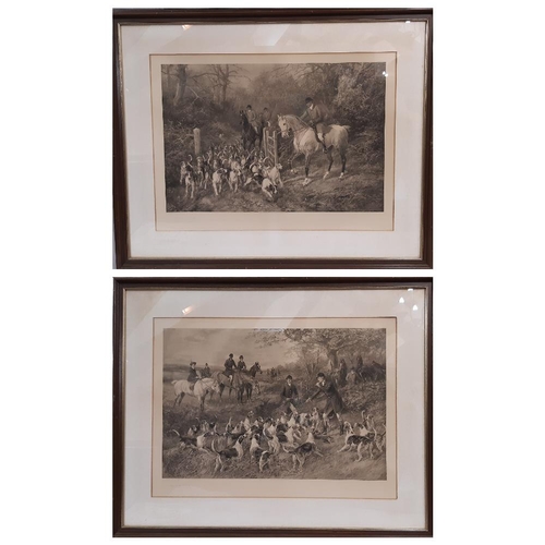 168 - Heywood Hardy (1842-1933) - Pair of hunting themed prints, both signed on pencil and inscribed 'No.3... 