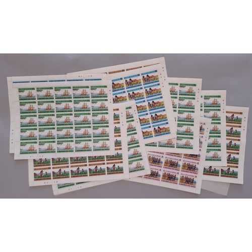 297 - Unmounted stamps (mainly) GB Victoria 1D reds, George V, George VI etc, Barbados, 16 sheets St Chris... 