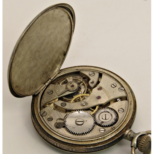 1441C - A continental white metal pocket watch with niello and gold inlaid detail, dial marked Speranza, the... 