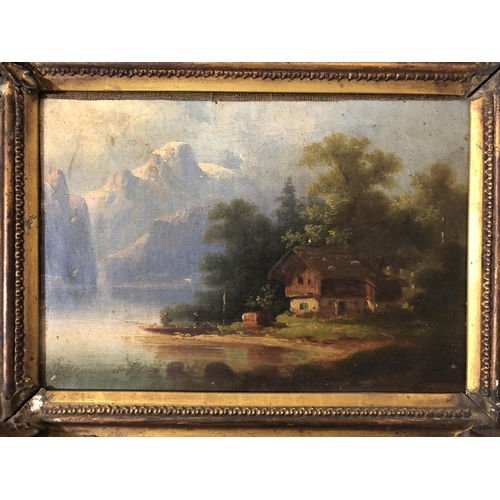 18 - Cölestin Brügner (1824-1887) - Landscape Scene with House by the River, signed lower right, oil on c... 
