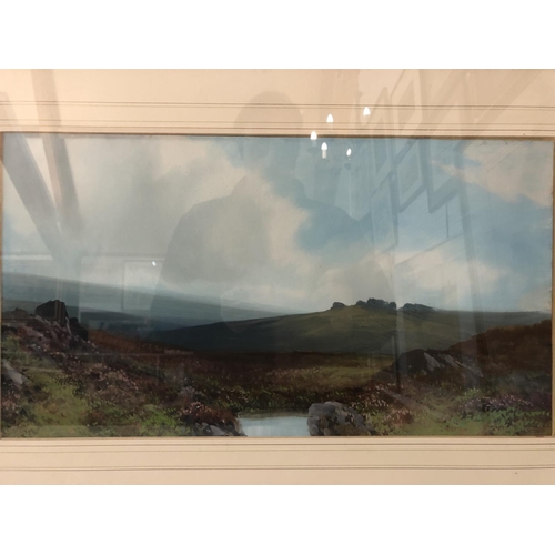 38 - Reginald Daniel Sherrin (1891-1971) - Dartmoor, gouache on paper, signed lower left, 29 x 55 cm, mou... 