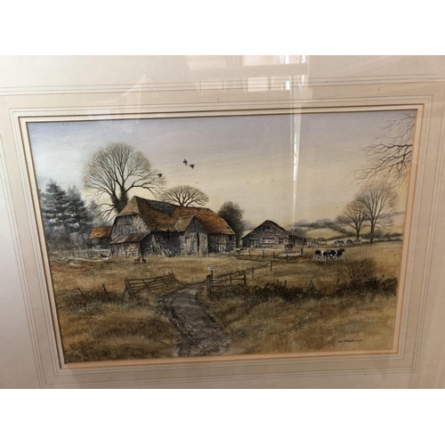 65 - Two 20th Century Watercolours: Bill Toop (b.1942) - Gold Hill, Shaftesbury, 1974, watercolour and in... 