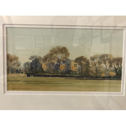 80 - Four Landscape Watercolours by Barry Barnes and One Other: 'Beverston Castle'; 'Morning Sunlight Wes... 