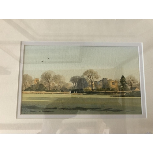 80 - Four Landscape Watercolours by Barry Barnes and One Other: 'Beverston Castle'; 'Morning Sunlight Wes... 