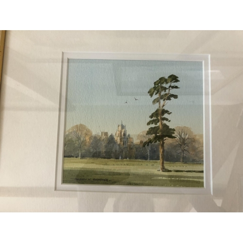 80 - Four Landscape Watercolours by Barry Barnes and One Other: 'Beverston Castle'; 'Morning Sunlight Wes... 