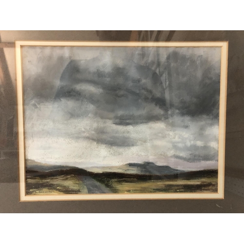 113 - Four works paper to include: E. Sucksmith - 'Ingleborough Fell', pastel, signed lower left, 21 x 28 ... 