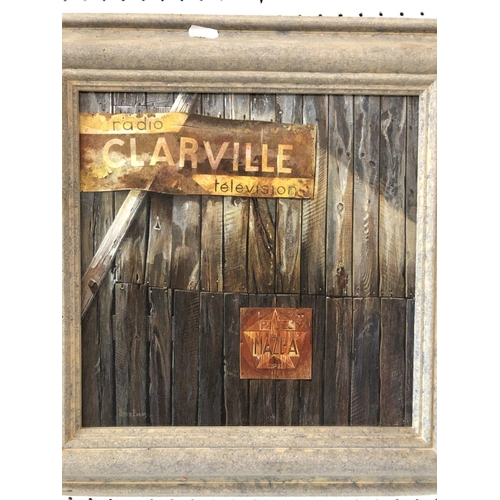 115 - Peter Evans (b.1943) - 'Old Signs', acrylic on board, signed lower left and inscribed verso, 30 x 30... 