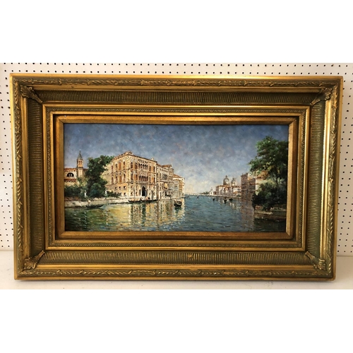 98 - Roberto Ciprini (Italian, 20th/21st Century) - Venice Scene, oil on canvas, signed lower left, appro... 