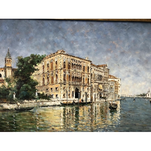 98 - Roberto Ciprini (Italian, 20th/21st Century) - Venice Scene, oil on canvas, signed lower left, appro... 