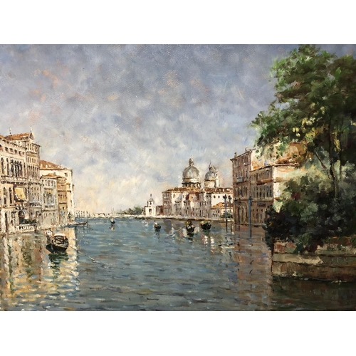 98 - Roberto Ciprini (Italian, 20th/21st Century) - Venice Scene, oil on canvas, signed lower left, appro... 