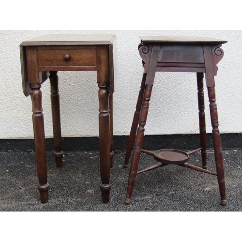 2553 - Late 19th century mahogany occasional table the rectangular top raised on four turned splay supports... 