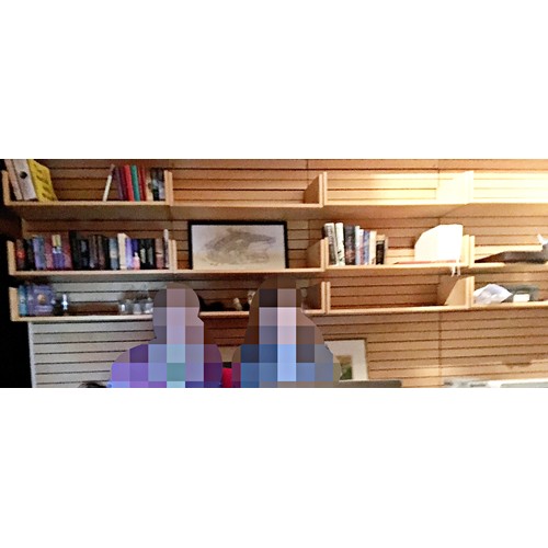 2519 - A very large quantity of contemporary modular office/library/display shelving and open cabinets in v... 