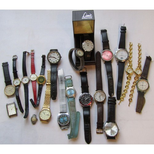 1421 - Mixed collection of costume jewellery and wristwatches to include a Delvina Automatic