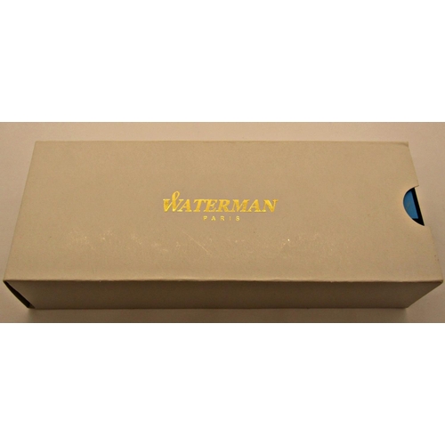 1174 - Waterman Hemisphere chrome fountain and ballpoint pen set, boxed