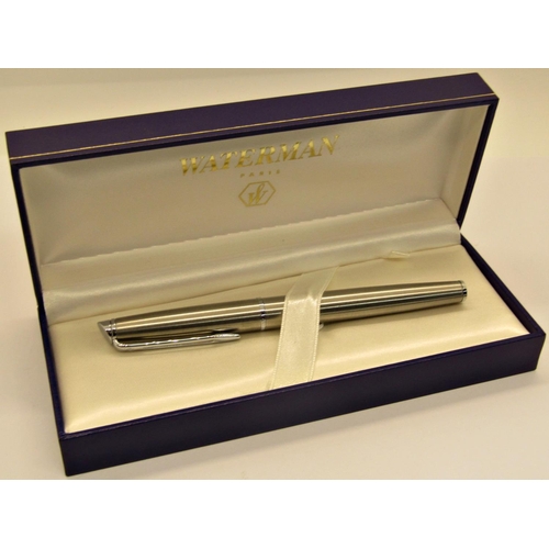 1175 - Waterman for Mercedes Benz fountain pen in stainless steel with box