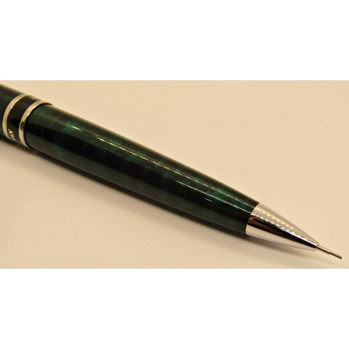 1176A - Waterman Hemisphere marbled green pencil with box