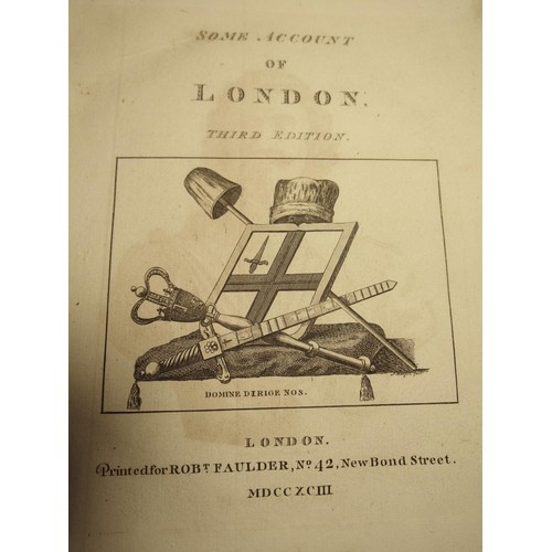 236 - Thomas Pennant - Some Account of London, Third Edition 1793, leather bound with illustrations