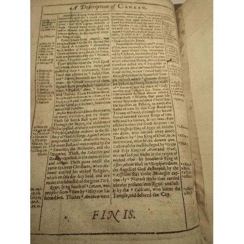 245 - 17th century bible, printed by Robert Barker, 1634, incorporating the Genealogies recorded in the sa... 