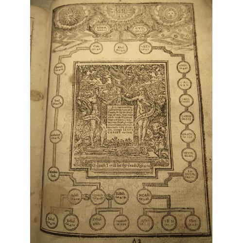 245 - 17th century bible, printed by Robert Barker, 1634, incorporating the Genealogies recorded in the sa... 