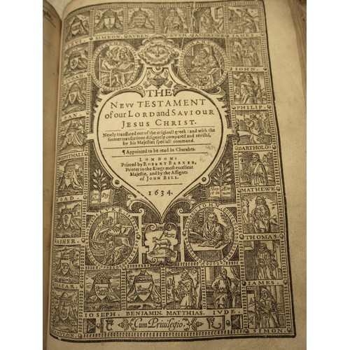 245 - 17th century bible, printed by Robert Barker, 1634, incorporating the Genealogies recorded in the sa... 