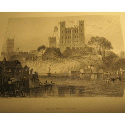 248 - William Beattie - The Castles and Abbey's of England, illustrated in two volumes, half leather bound