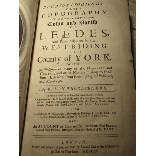 249 - Ralph Thoresby FBS Topography of the Ancient and Populous Town and Parish of Leedes and Ancient Area... 