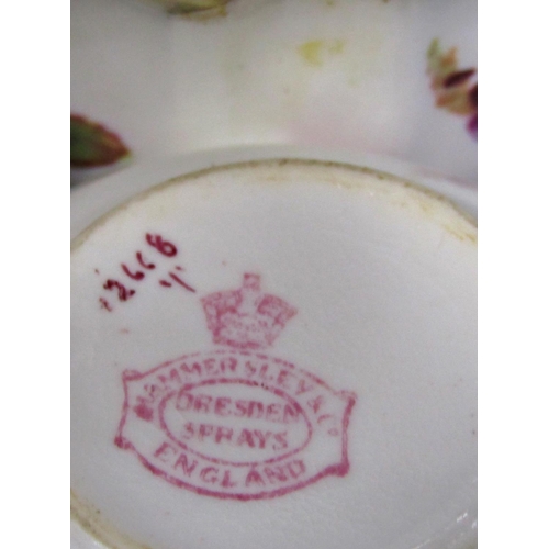 1004 - A collection of Hammersley & Co Dresden Sprays comprising eleven tea cups, saucers and tea plates, s... 