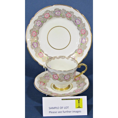 1005 - A collection of 19th century bone china cabinet cups, saucers and side plates by various makers and ... 