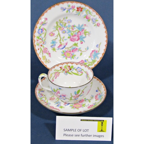 1005 - A collection of 19th century bone china cabinet cups, saucers and side plates by various makers and ... 