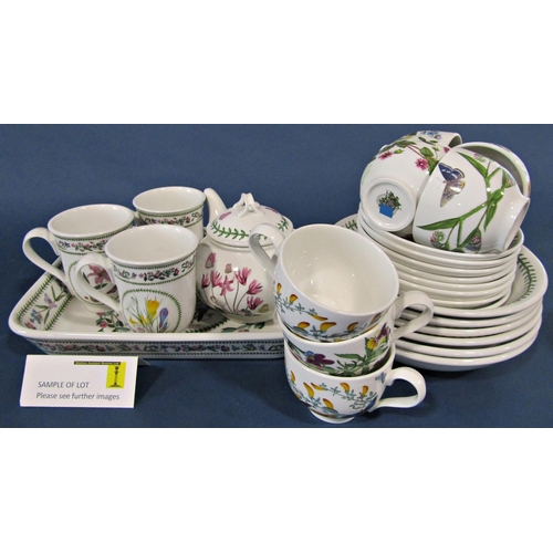 1008 - A collection of Portmeirion Botanic Garden china comprising tea pot, sugar bowl, tea cups and saucer... 