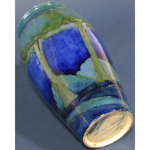 1035 - A Moorcroft oviform vase in the Moonlit Blue pattern, c.1925, signature to base, 26cm high