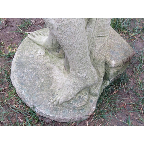 2001 - A weathered cast composition stone garden ornament 