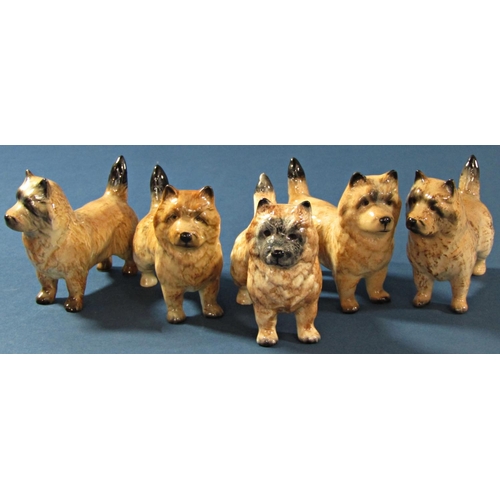 1071 - Five Beswick Cairn terriers, a Bull Dog and a Spaniel (7)