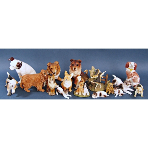 1091 - A collection of small models of dogs in various poses, various breeds, by different makers (30 appro... 