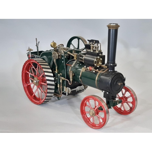 357 - Live steam Agricultural Traction Engine by Maxwell Hemmens Precision Steam Models with green and red... 