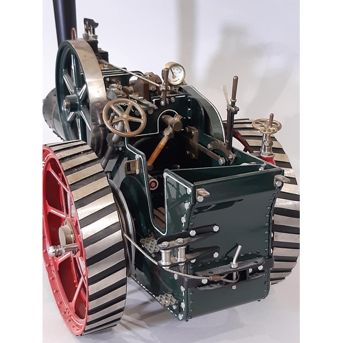 357 - Live steam Agricultural Traction Engine by Maxwell Hemmens Precision Steam Models with green and red... 