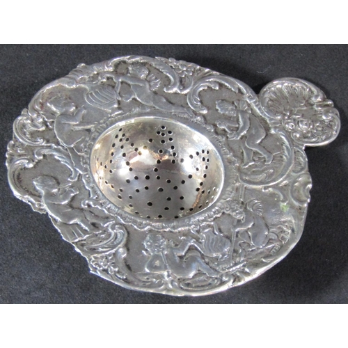 1230 - A silver quaich with double pierced handles, London 1890, maker Wakeley & Wheeler, 14 cm wide, a con... 