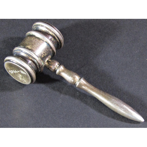 1234 - A silver Sotheby’s 250th Anniversary Year Commemorative Auctioneer’s Gavel, 1744-1994, London 1994, ... 