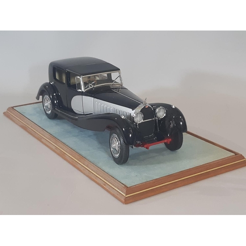 345 - Franklin Mint 1:16 model 1931 Bugatti Royale Coupe de Ville in glazed timber case, with certificate.... 