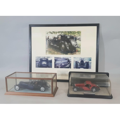 347 - Franklin Mint models: 1930 Bugatti Royale Coupe Napoleon in timber glazed display case and a 1:24 sc... 