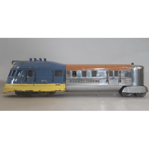 355 - Collection of 1930's 0 gauge American railway models comprising streamliner locomotive 'The Flying Y... 