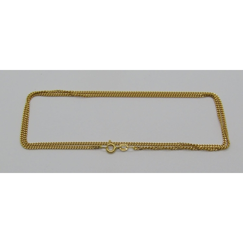 1352 - Italian 18ct fine link chain necklace, 6.2g