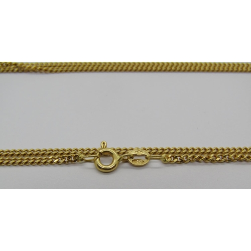 1352 - Italian 18ct fine link chain necklace, 6.2g